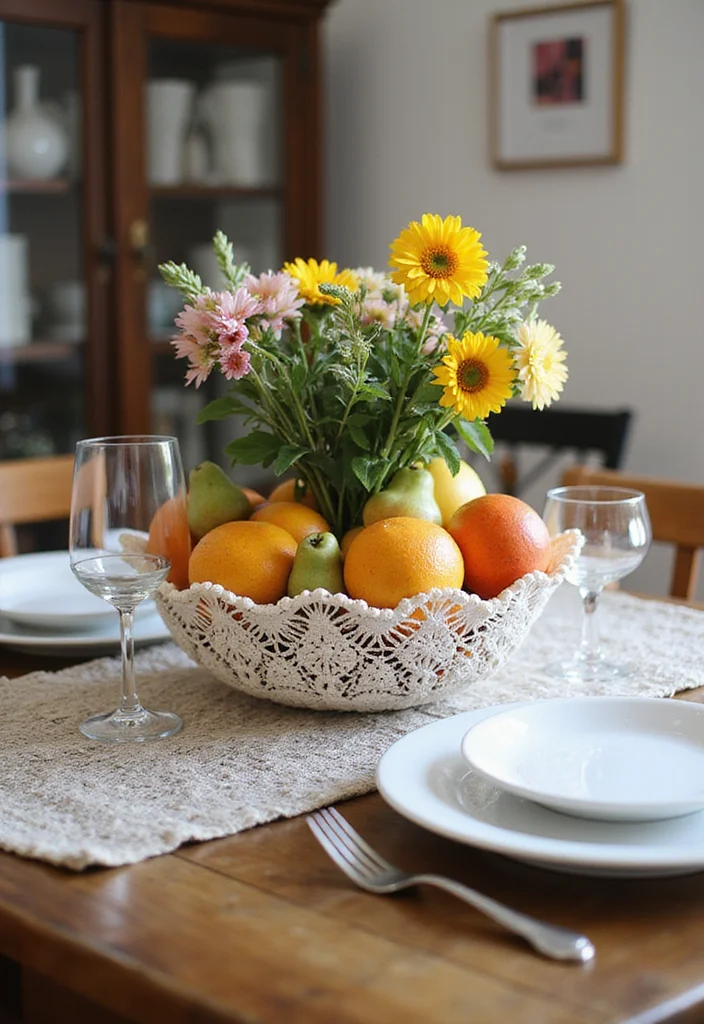 Helpful Guide to Crochet Basket Pattern Free Featuring 23 Practical Craft Inspirations - 8. Elegant Table Centerpiece Basket