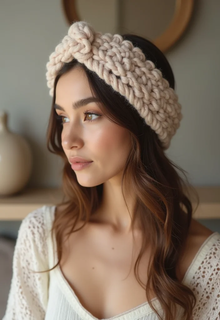 Helpful Guide to Crochet Headband Pattern Free: Showcasing 25 Trendy Inspirations - 19. Minimalist Knitted Look Headband