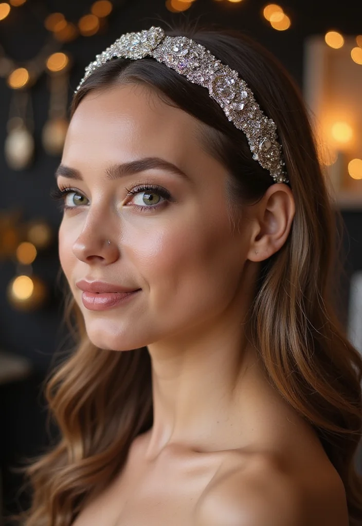 Helpful Guide to Crochet Headband Pattern Free: Showcasing 25 Trendy Inspirations - 23. Statement Glitter Headband