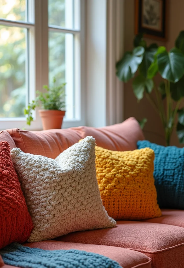 Helpful Guide to Crochet Pillow Patterns Free Featuring 24 Cozy Visual Inspirations - 16. Textured Puff Stitch Pillows