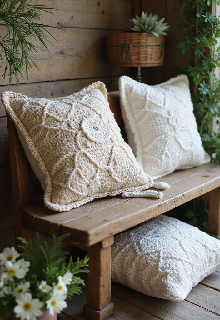 Helpful Guide to Crochet Pillow Patterns Free Featuring 24 Cozy Visual Inspirations - 2. Rustic Farmhouse Pillows