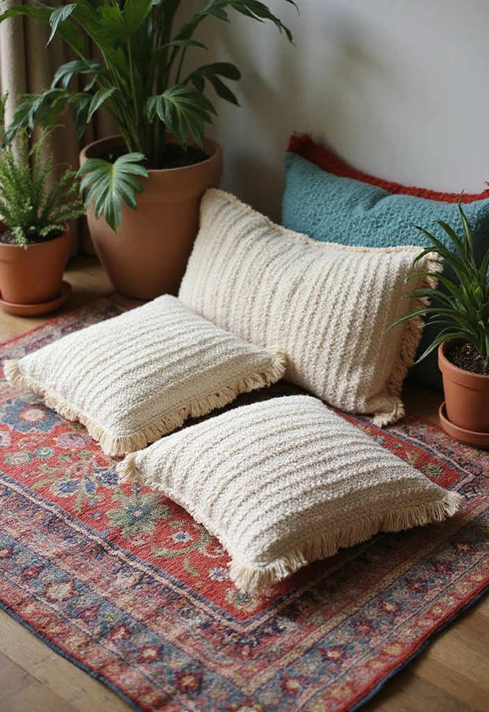 Helpful Guide to Crochet Pillow Patterns Free Featuring 24 Cozy Visual Inspirations - 3. Bohemian Fringe Pillows