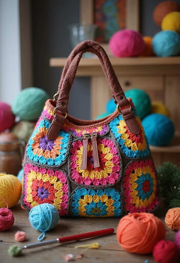 Helpful Guide to Crochet Purse Pattern Free with 22 Chic Craft Inspirations - 1. Classic Granny Square Purse