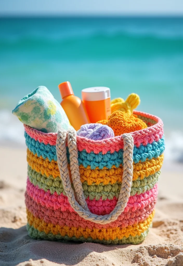 Helpful Guide to Crochet Purse Pattern Free with 22 Chic Craft Inspirations - 2. Beach Tote Bag