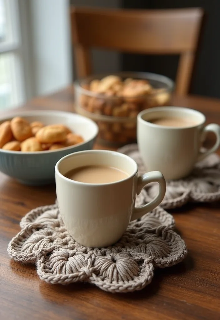 Helpful Guide to Cute Things to Crochet: 23 Fun and Creative Inspirations - 13. Cozy Mug Rugs