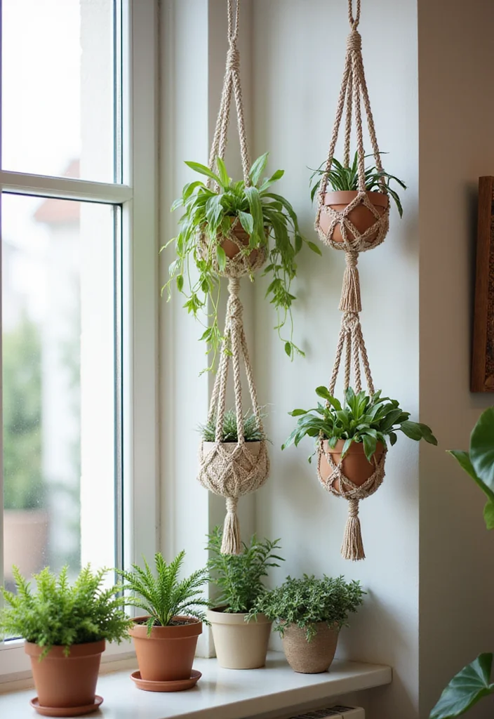 Helpful Guide to Cute Things to Crochet: 23 Fun and Creative Inspirations - 3. Charming Plant Hangers