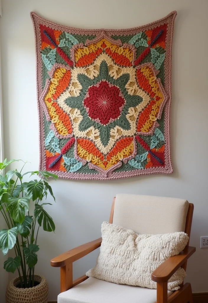 Helpful Guide to Cute Things to Crochet: 23 Fun and Creative Inspirations - 6. Decorative Wall Hangings