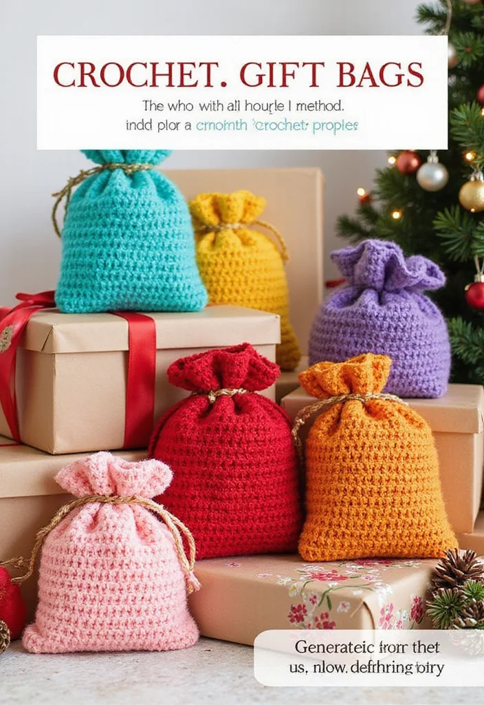 Helpful Guide to Magic Ring Crochet Tutorial: Showcasing 24 Clear Visual Inspirations - 14. Handmade Crochet Gift Bags