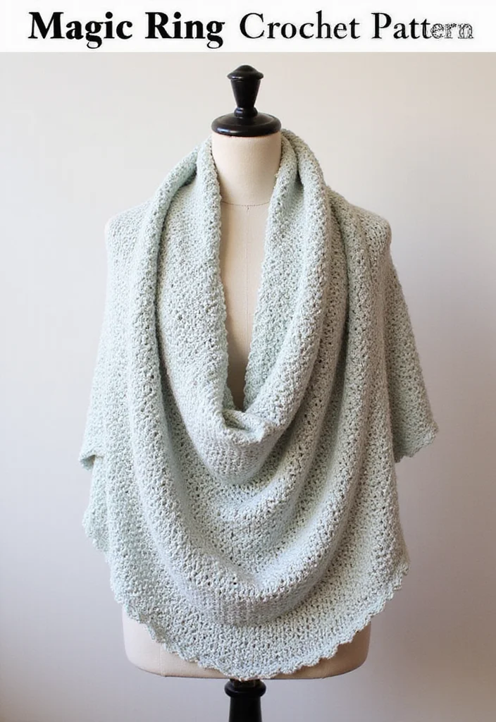 Helpful Guide to Magic Ring Crochet Tutorial: Showcasing 24 Clear Visual Inspirations - 16. Elegant Crochet Shawls
