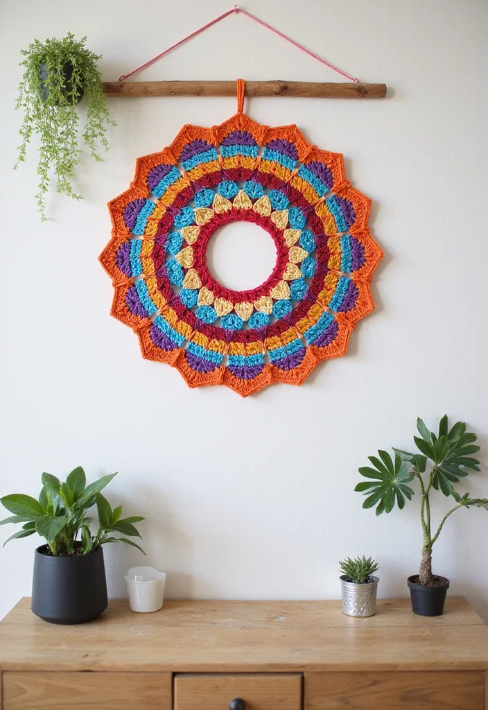 Helpful Guide to Magic Ring Crochet Tutorial: Showcasing 24 Clear Visual Inspirations - 2. Bright and Cheerful Wall Hangings
