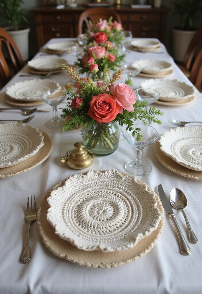 Helpful Guide to Magic Ring Crochet Tutorial: Showcasing 24 Clear Visual Inspirations - 23. Elegant Crochet Table Centerpieces