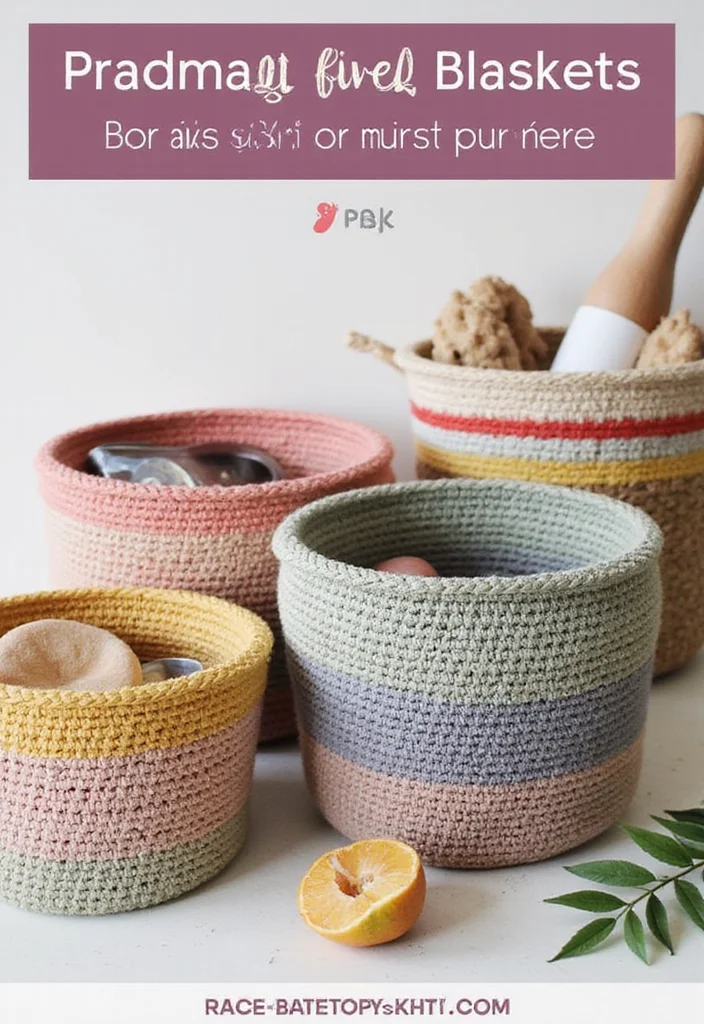 Helpful Guide to Magic Ring Crochet Tutorial: Showcasing 24 Clear Visual Inspirations - 4. Charming Crochet Baskets