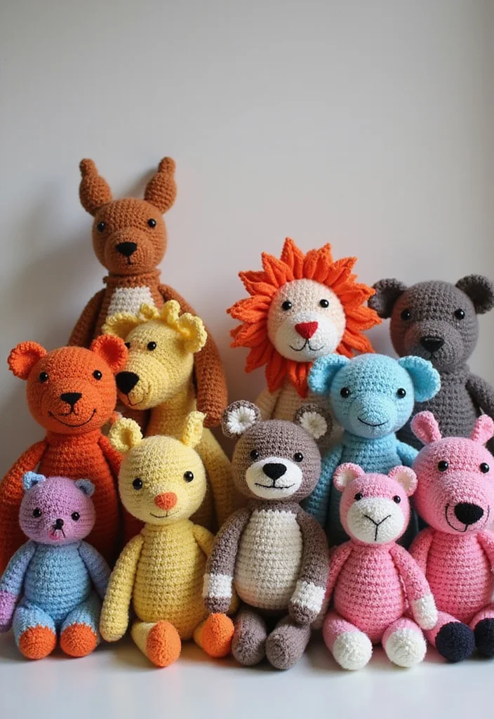 Helpful Guide to Mosaic Crochet Patterns Free with 20 Colorful Craft Inspirations - 11. Playful Toy Animal Covers