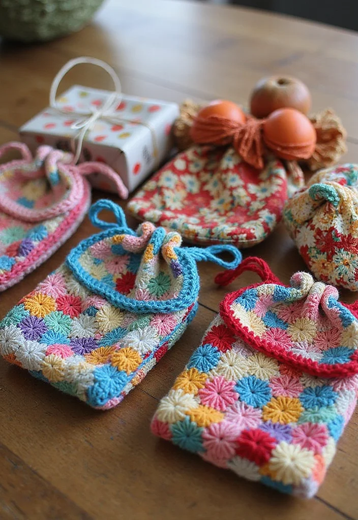 Helpful Guide to Mosaic Crochet Patterns Free with 20 Colorful Craft Inspirations - 13. Personalized Gift Bags