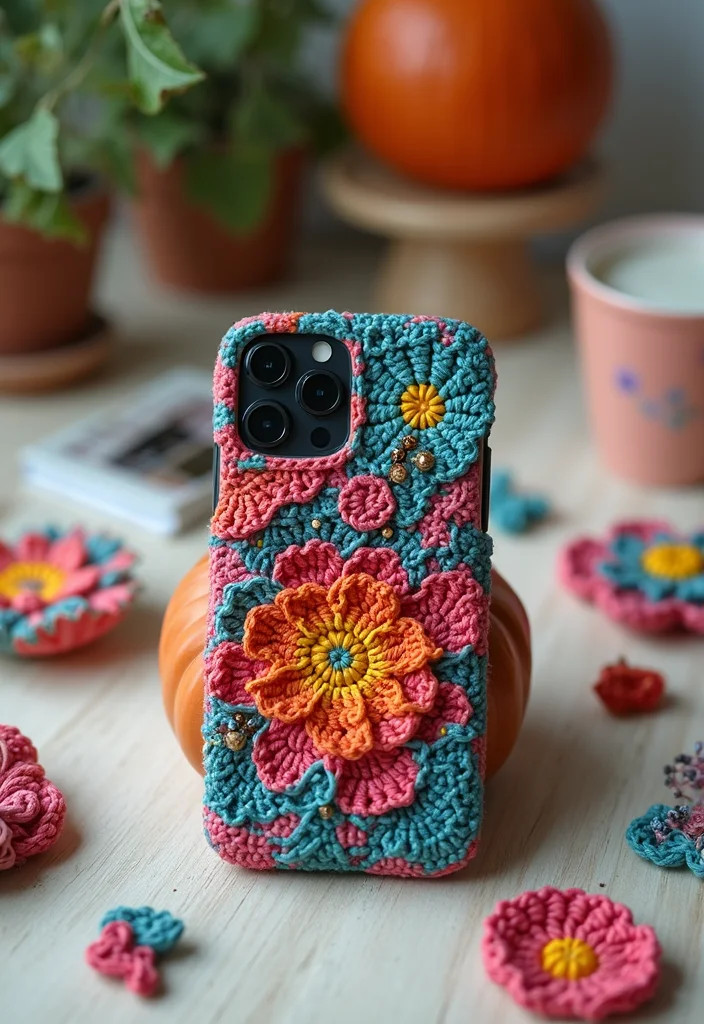Helpful Guide to Mosaic Crochet Patterns Free with 20 Colorful Craft Inspirations - 16. Creative Phone Cases