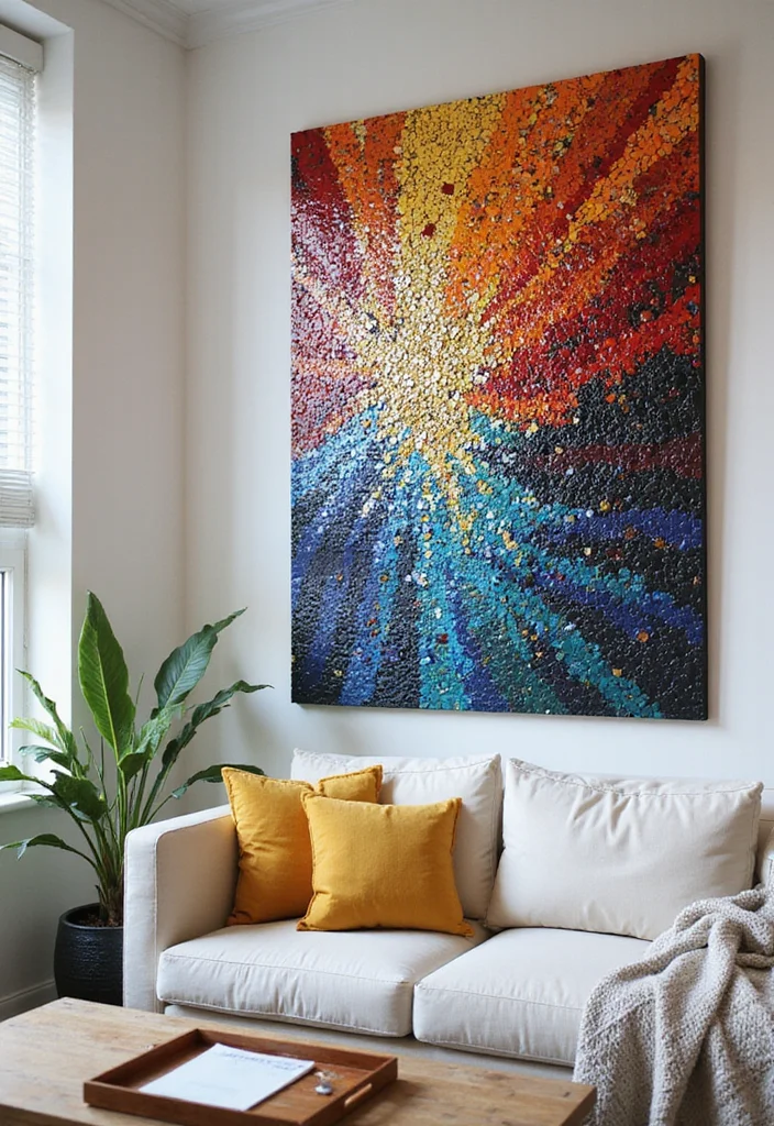 Helpful Guide to Mosaic Crochet Patterns Free with 20 Colorful Craft Inspirations - 3. Mosaic Wall Hanging