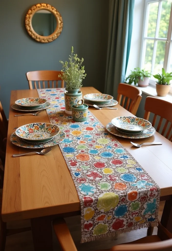 Helpful Guide to Mosaic Crochet Patterns Free with 20 Colorful Craft Inspirations - 6. Mosaic Table Runner