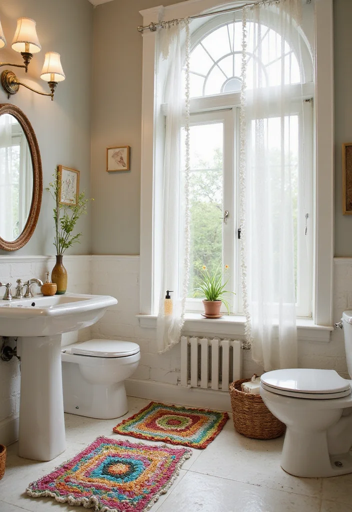 Helpful Guide to Mosaic Crochet Patterns Free with 20 Colorful Craft Inspirations - 7. Cozy Bathroom Accents