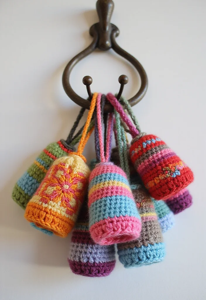 Helpful Guide to Mosaic Crochet Patterns Free with 20 Colorful Craft Inspirations - 9. Stylish Keychains