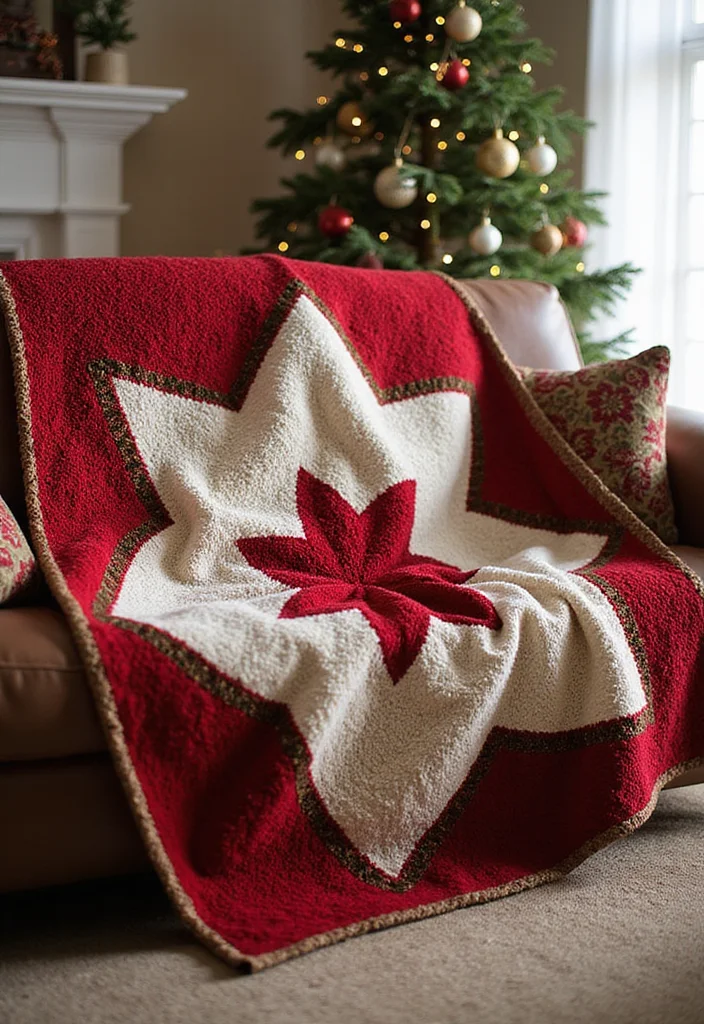 Helpful Guide to Star Blanket Crochet Pattern with 21 Cozy Craft Inspirations - 13. Holiday Star Blanket