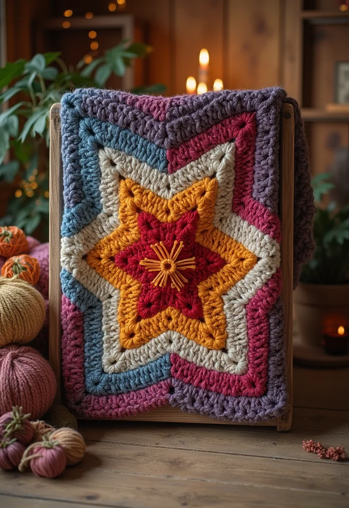 Helpful Guide to Star Blanket Crochet Pattern with 21 Cozy Craft Inspirations - 19. Memory Star Blanket