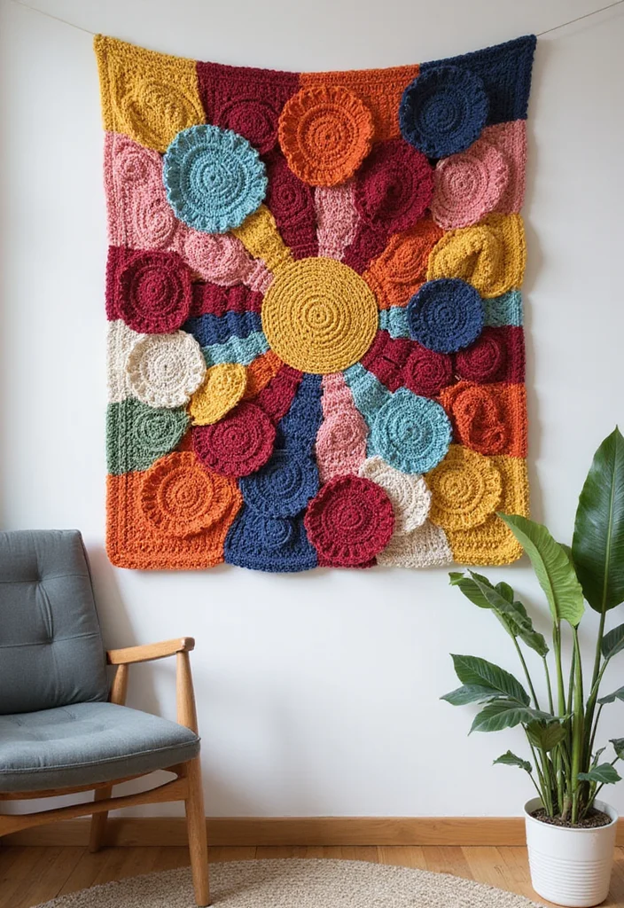 Helpful Guide to Tapestry Crochet Patterns Charts: Showcasing 25 Clear Visual Inspirations - 3. Abstract Art in Crochet