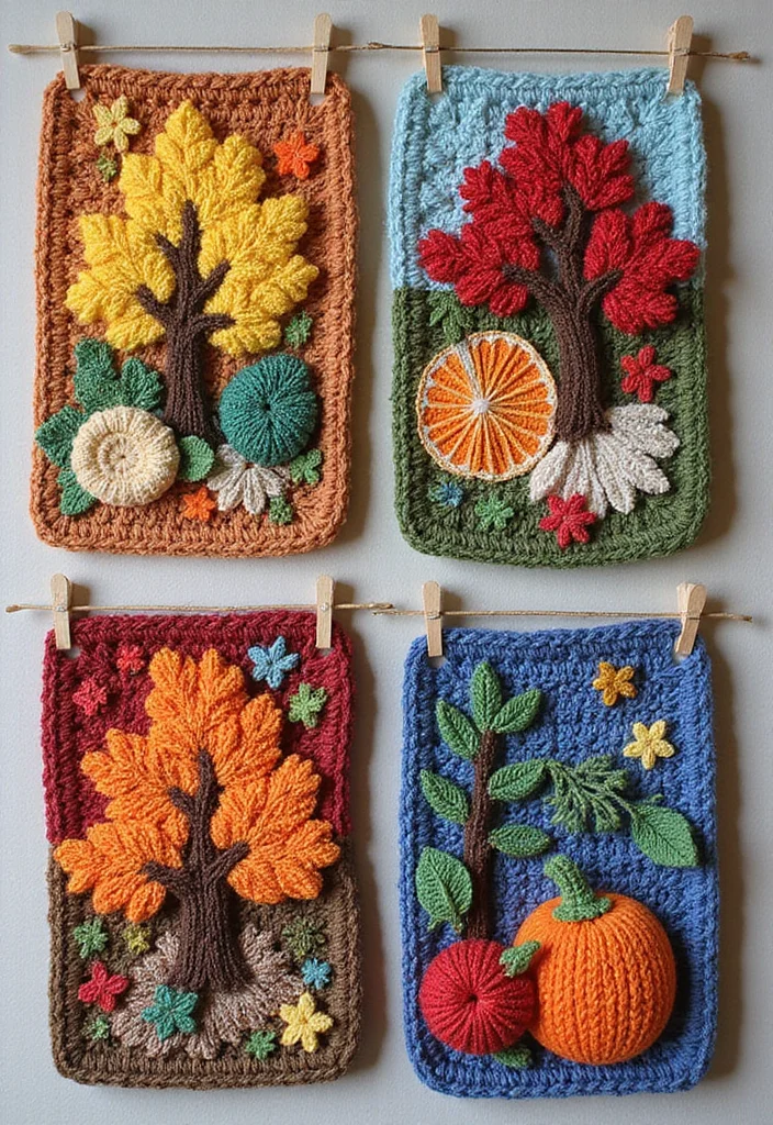 Helpful Guide to Tapestry Crochet Patterns Charts: Showcasing 25 Clear Visual Inspirations - 4. Seasonal Themes