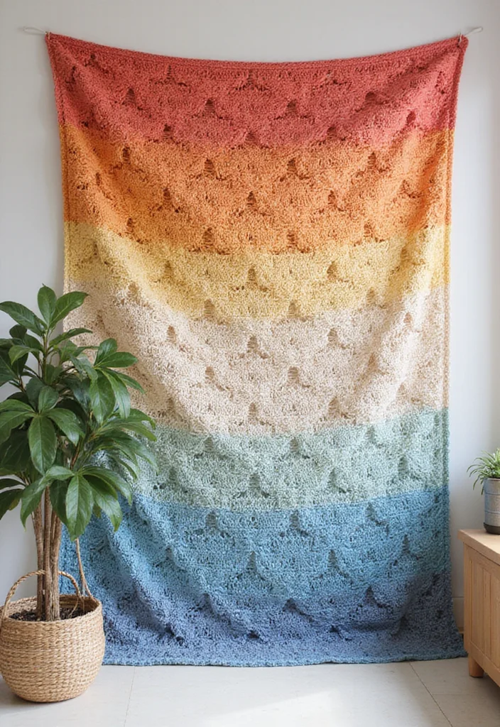 Helpful Guide to Tapestry Crochet Patterns Charts: Showcasing 25 Clear Visual Inspirations - 9. Ombre Effects