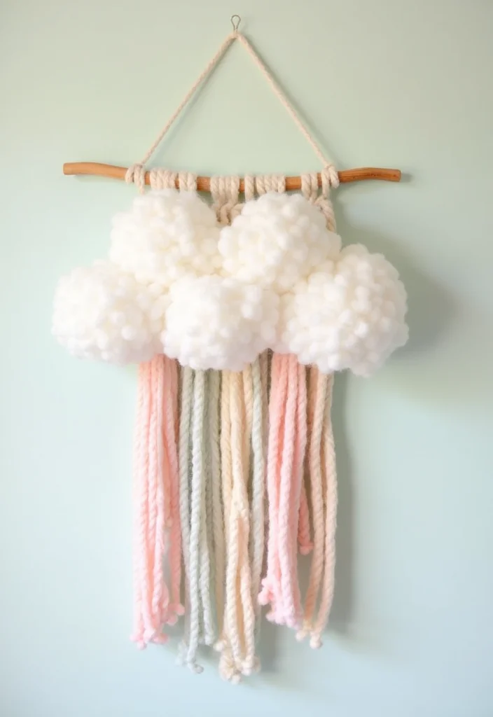 Step-by-Step Guide to Baby Crochet Patterns Free: Showcasing 23 Sweet Visual Inspirations - 1. Whimsical Cloud Wall Hanging