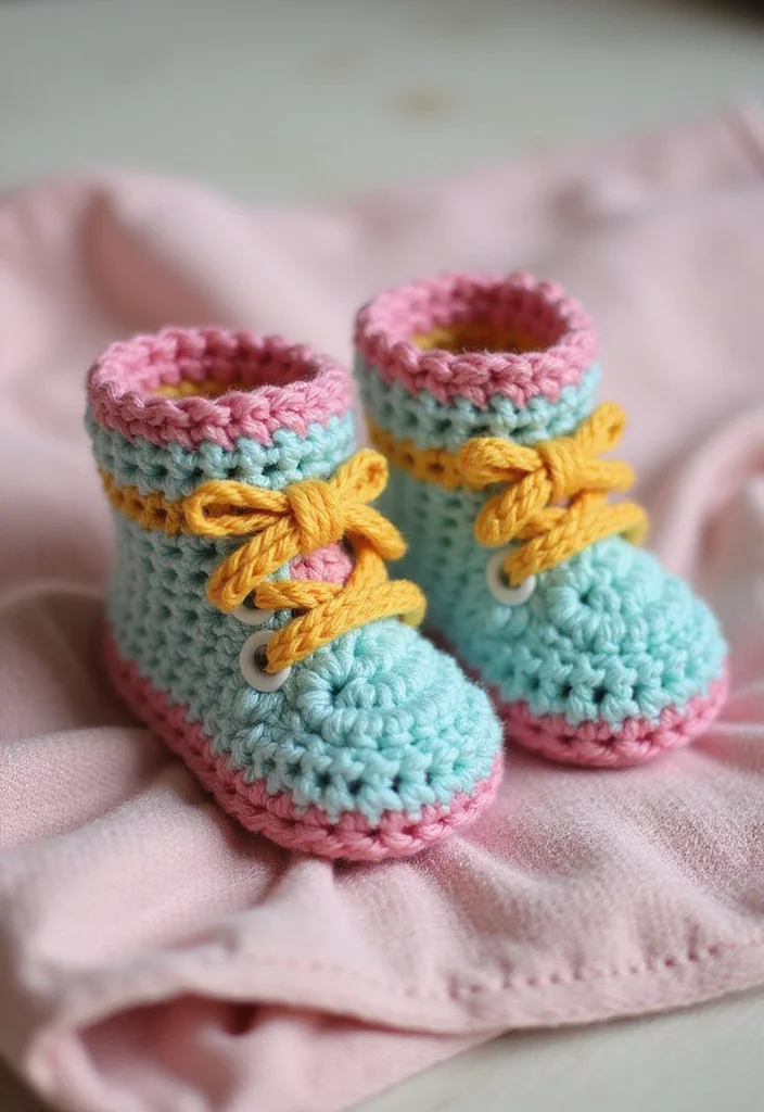 Step-by-Step Guide to Baby Crochet Patterns Free: Showcasing 23 Sweet Visual Inspirations - 10. Cozy Baby Booties