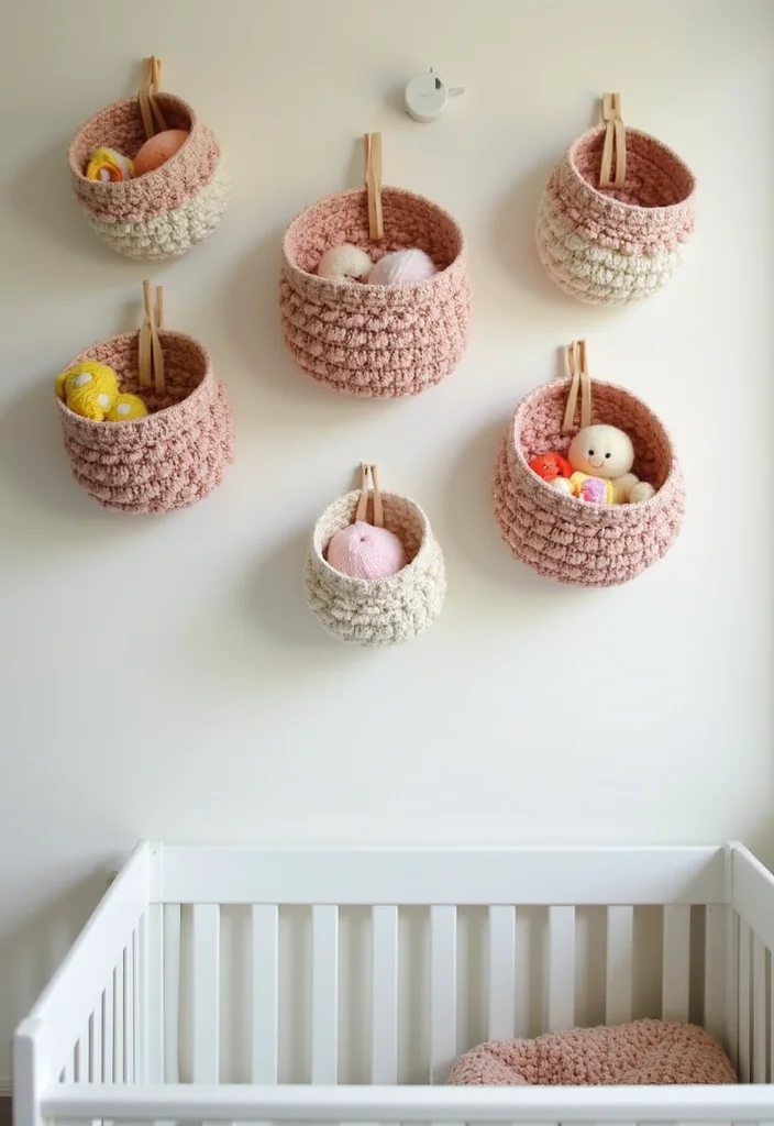 Step-by-Step Guide to Baby Crochet Patterns Free: Showcasing 23 Sweet Visual Inspirations - 14. Soft Wall Baskets