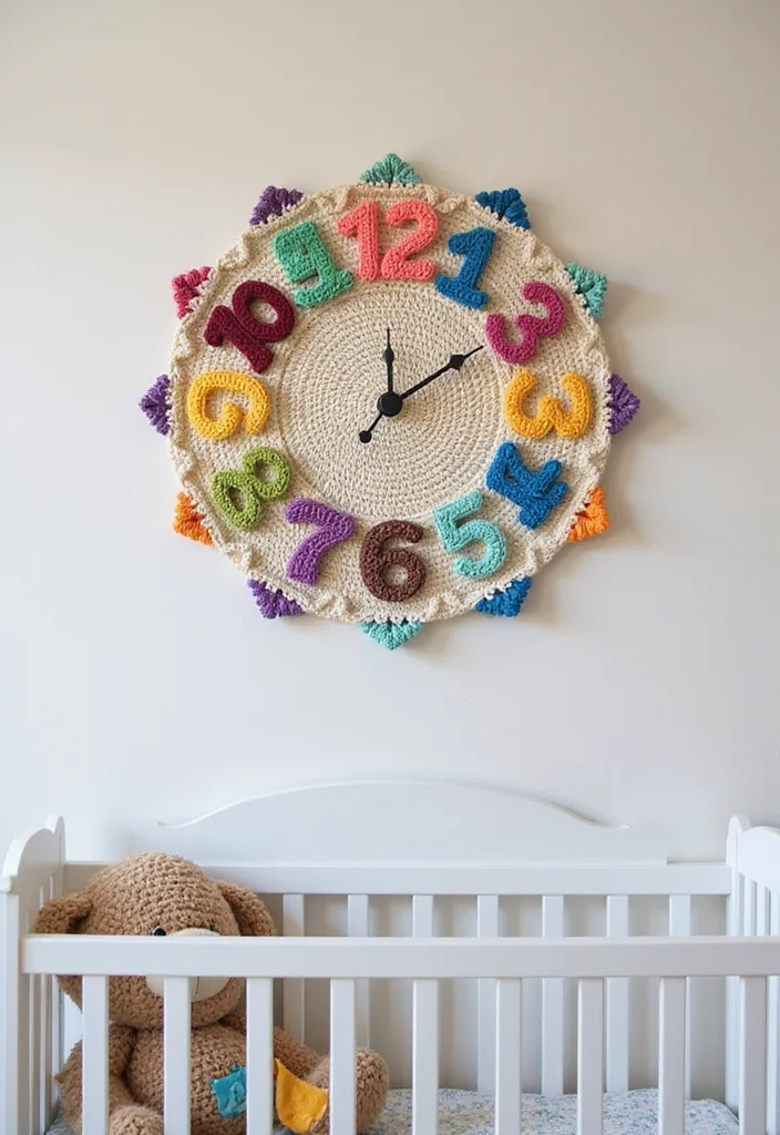 Step-by-Step Guide to Baby Crochet Patterns Free: Showcasing 23 Sweet Visual Inspirations - 20. Crochet Wall Clock