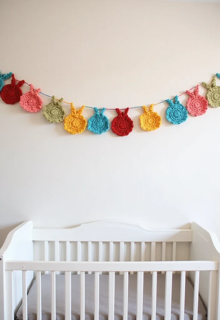 Step-by-Step Guide to Baby Crochet Patterns Free: Showcasing 23 Sweet Visual Inspirations - 5. Sweet Bunting Flags