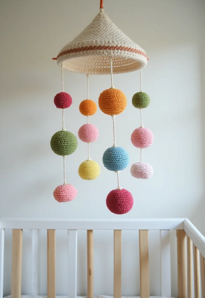 Step-by-Step Guide to Baby Crochet Patterns Free: Showcasing 23 Sweet Visual Inspirations - 7. Fun Mobile Crafting