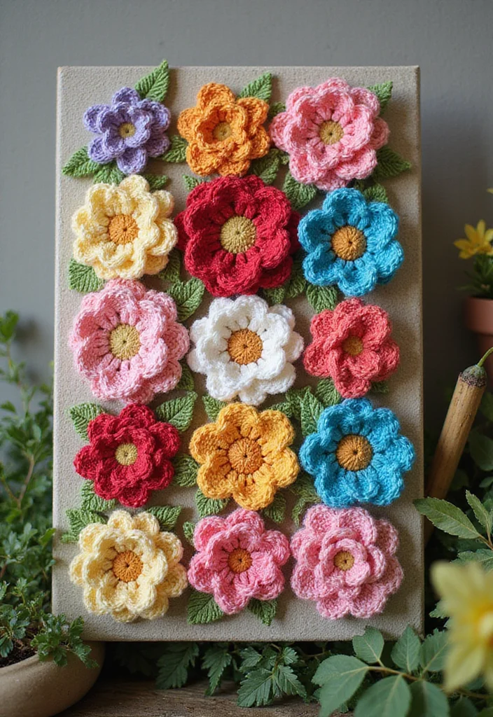 Step-by-Step Guide to Baby Crochet Patterns Free: Showcasing 23 Sweet Visual Inspirations - 9. Adorable Flower Wall Art