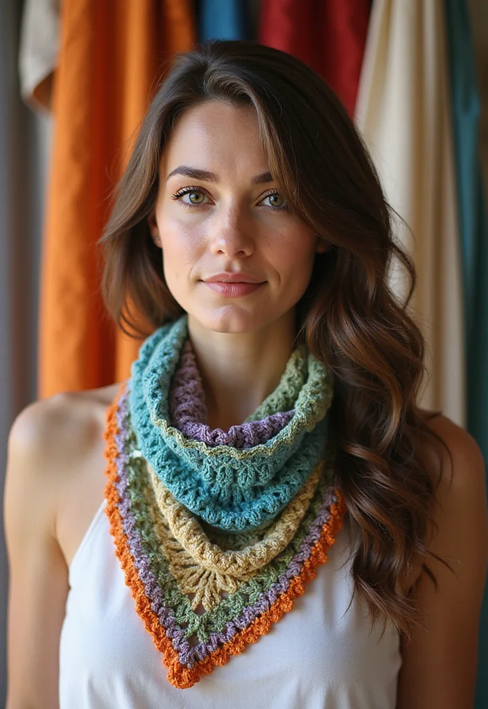 Step-by-Step Guide to Crochet Bandana Pattern Free with 22 Fun and Stylish Inspirations - 16. Layered Bandana