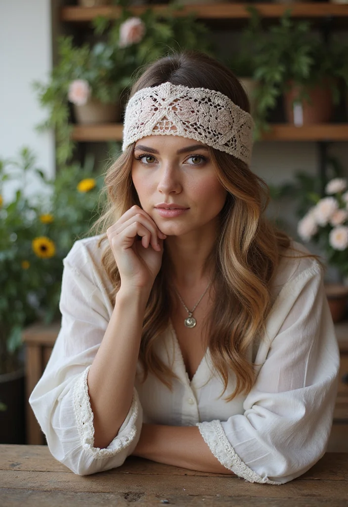 Step-by-Step Guide to Crochet Bandana Pattern Free with 22 Fun and Stylish Inspirations - 3. Floral Motif Bandana