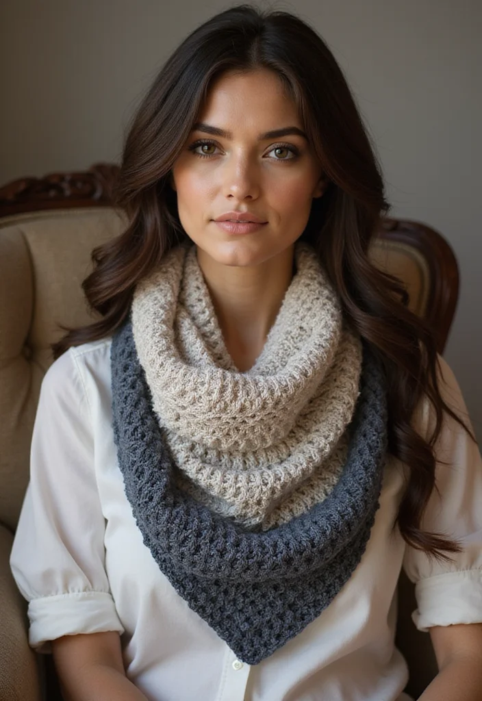 Step-by-Step Guide to Crochet Bandana Pattern Free with 22 Fun and Stylish Inspirations - 4. Ombre Bandana