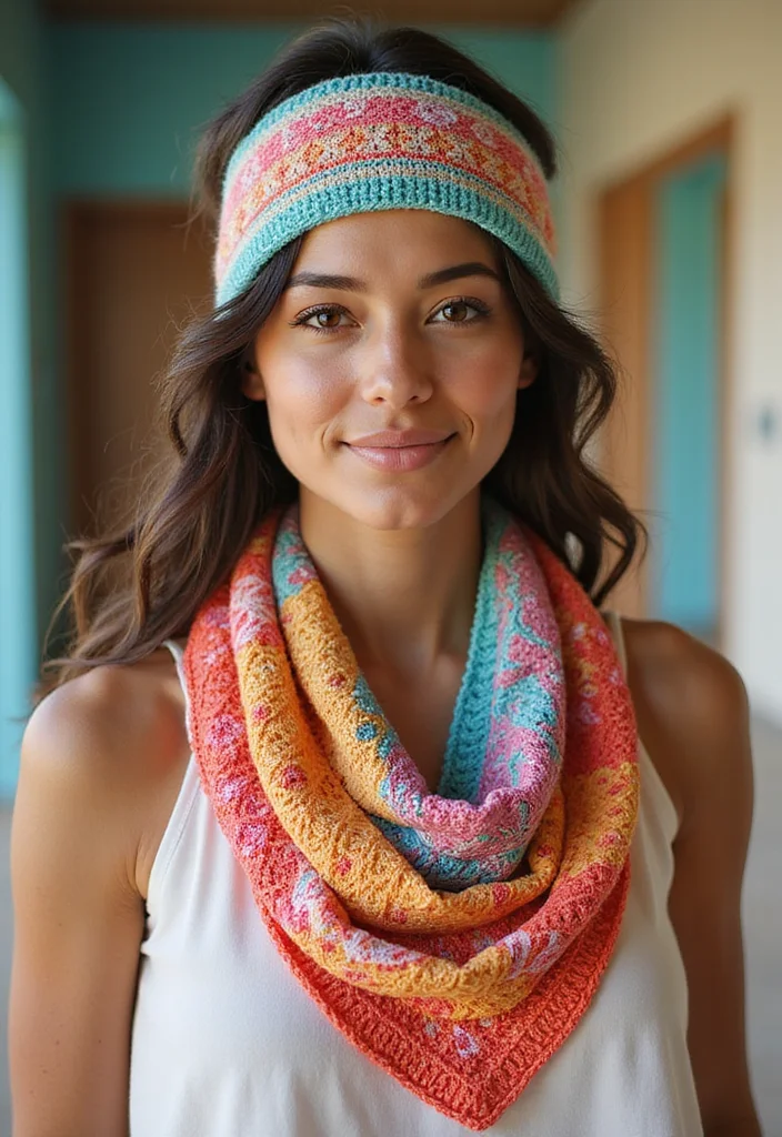 Step-by-Step Guide to Crochet Bandana Pattern Free with 22 Fun and Stylish Inspirations - 8. Reversible Bandana
