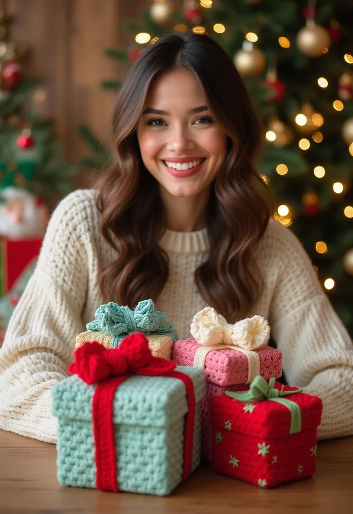 Step-by-Step Guide to Crochet Christmas Ornaments: 21 Festive Craft Inspirations - 13. Crochet Gifts