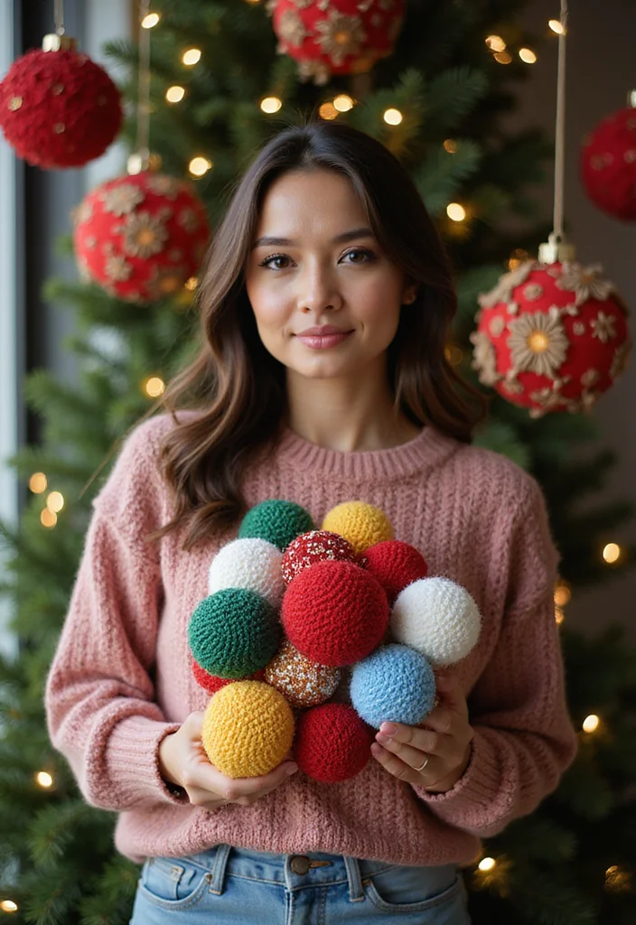 Step-by-Step Guide to Crochet Christmas Ornaments: 21 Festive Craft Inspirations - 14. Crochet Baubles