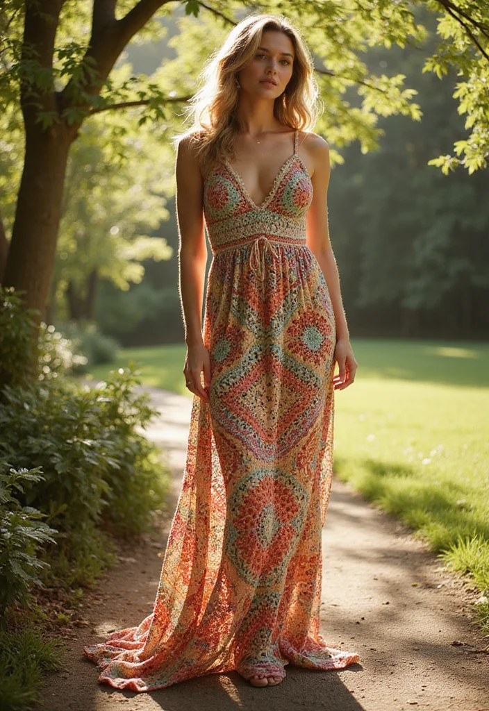 Step-by-Step Guide to Crochet Dress Patterns: 24 Stylish Visual Inspirations - 1. The Classic Maxi Dress