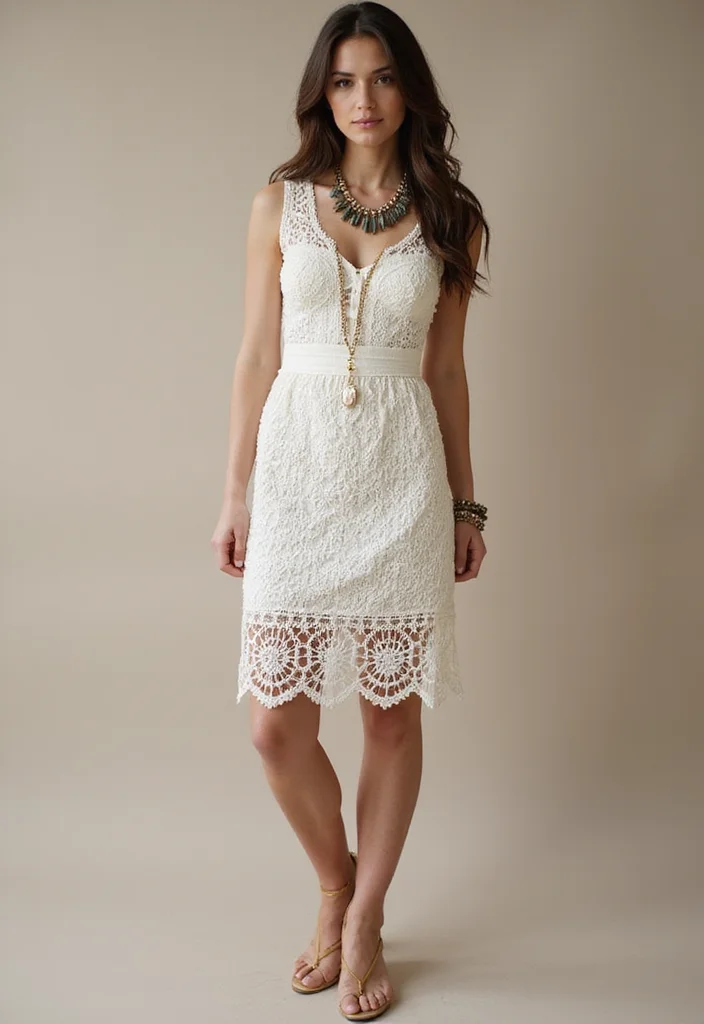 Step-by-Step Guide to Crochet Dress Patterns: 24 Stylish Visual Inspirations - 3. Elegant Crochet Shift Dress