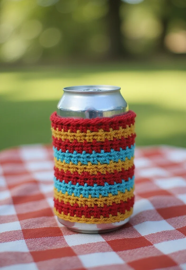 Step-by-Step Guide to Crochet Gifts for Men: Showcasing 24 Unique Craft Inspirations - 10. Fun Crochet Beer Cozy
