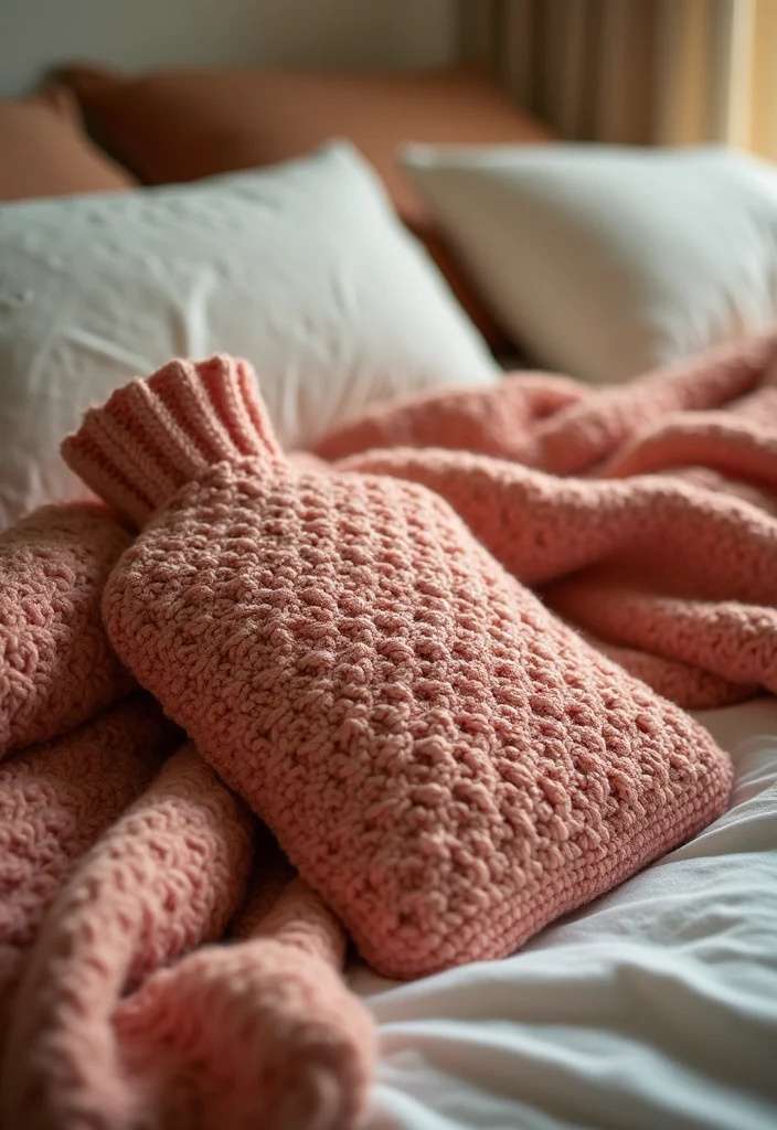 Step-by-Step Guide to Crochet Gifts for Men: Showcasing 24 Unique Craft Inspirations - 20. Cozy Crochet Hot Water Bottle Cover