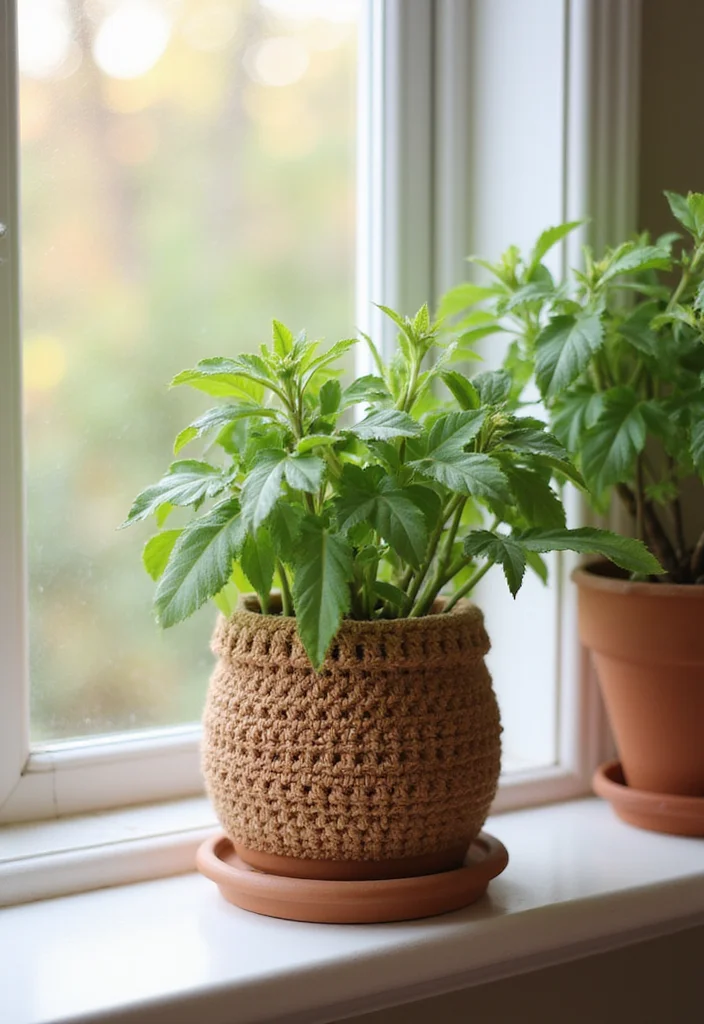 Step-by-Step Guide to Crochet Gifts for Men: Showcasing 24 Unique Craft Inspirations - 4. Manly Plant Pot Covers