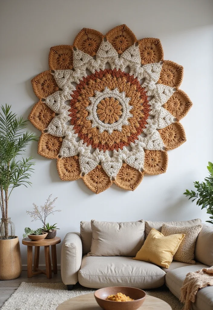 Step-by-Step Guide to Crochet Gifts for Men: Showcasing 24 Unique Craft Inspirations - 8. Charming Crochet Wall Art
