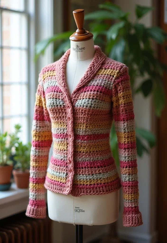 Step-by-Step Guide to Crochet Granny Square Cardigans with 21 Cozy Craft Inspirations - 13. Custom Fit Cardigans