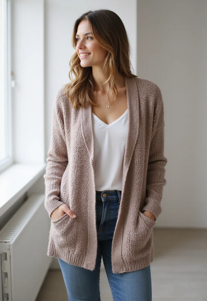 Step-by-Step Guide to Crochet Granny Square Cardigans with 21 Cozy Craft Inspirations - 2. Modern Minimalist Cardigan