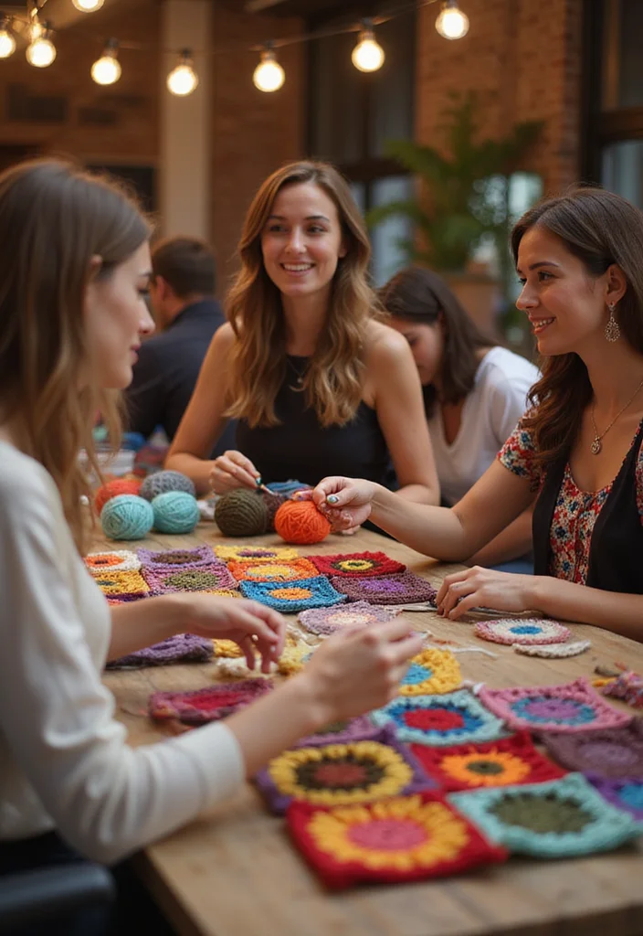 Step-by-Step Guide to Crochet Granny Square Cardigans with 21 Cozy Craft Inspirations - 21. Community Crochet Projects
